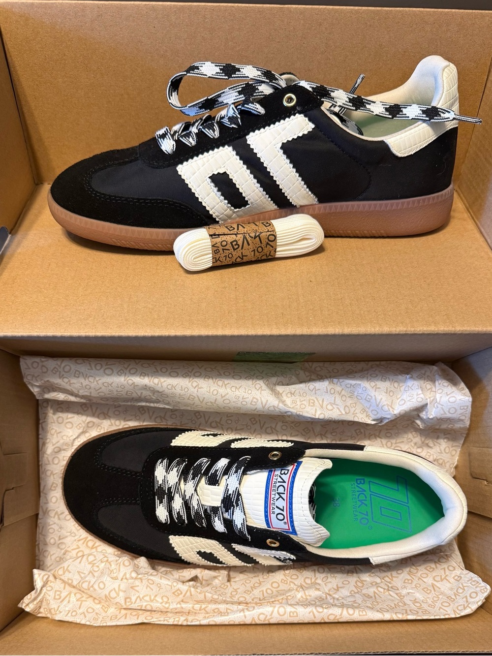 Back to Black & White Kids Sneakers